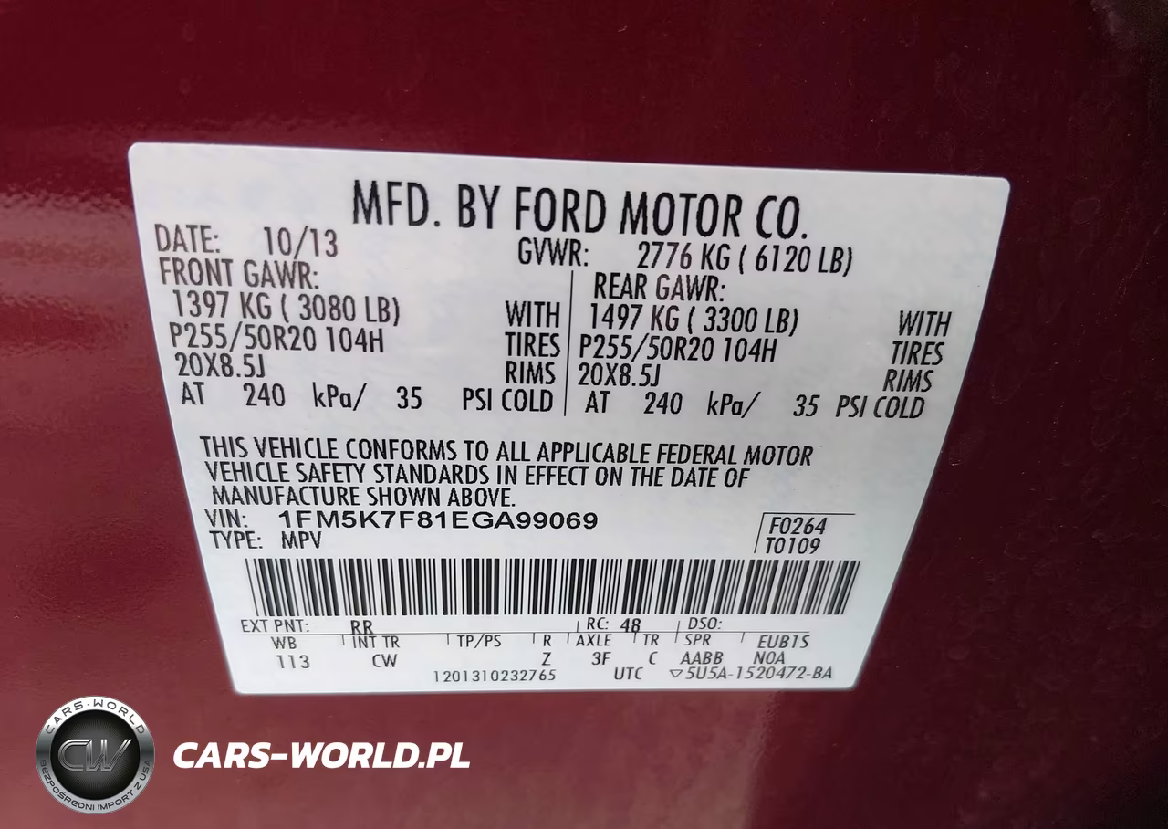 2014 Ford Explorer Limited VIN:1FM5K7F81EGA99069 - 9