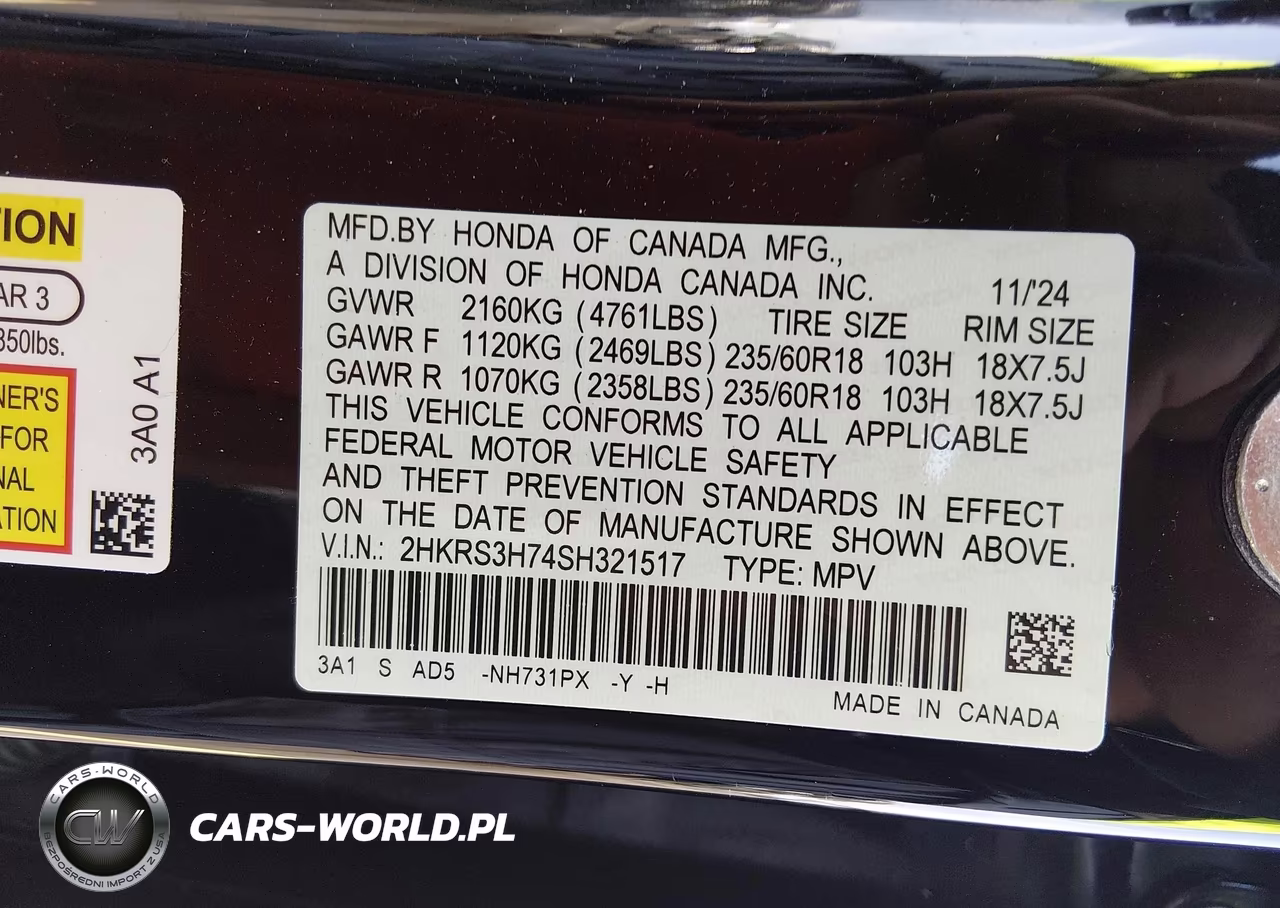 2025 Honda Cr-V Ex-L 2Wd VIN:2HKRS3H74SH321517 - 9