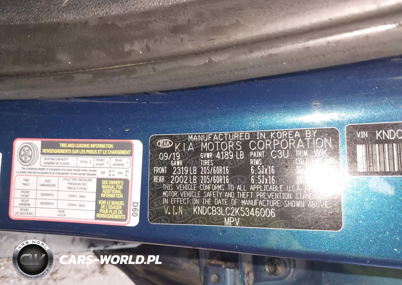 2019 Kia Niro Lx VIN:KNDCB3LC2K5346006 - 9