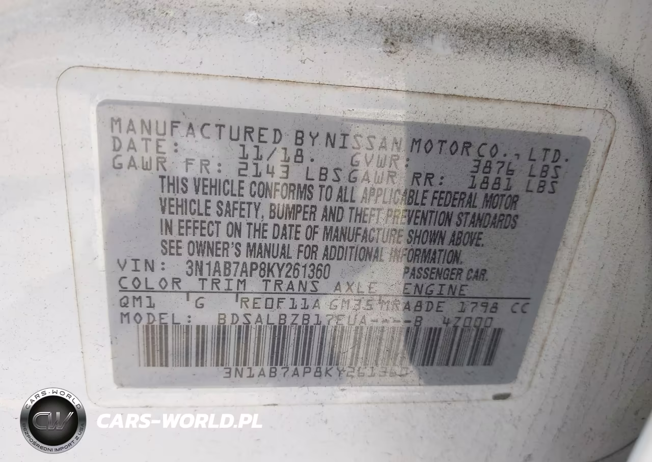 2019 Nissan Sentra S VIN:3N1AB7AP8KY261360 - 9