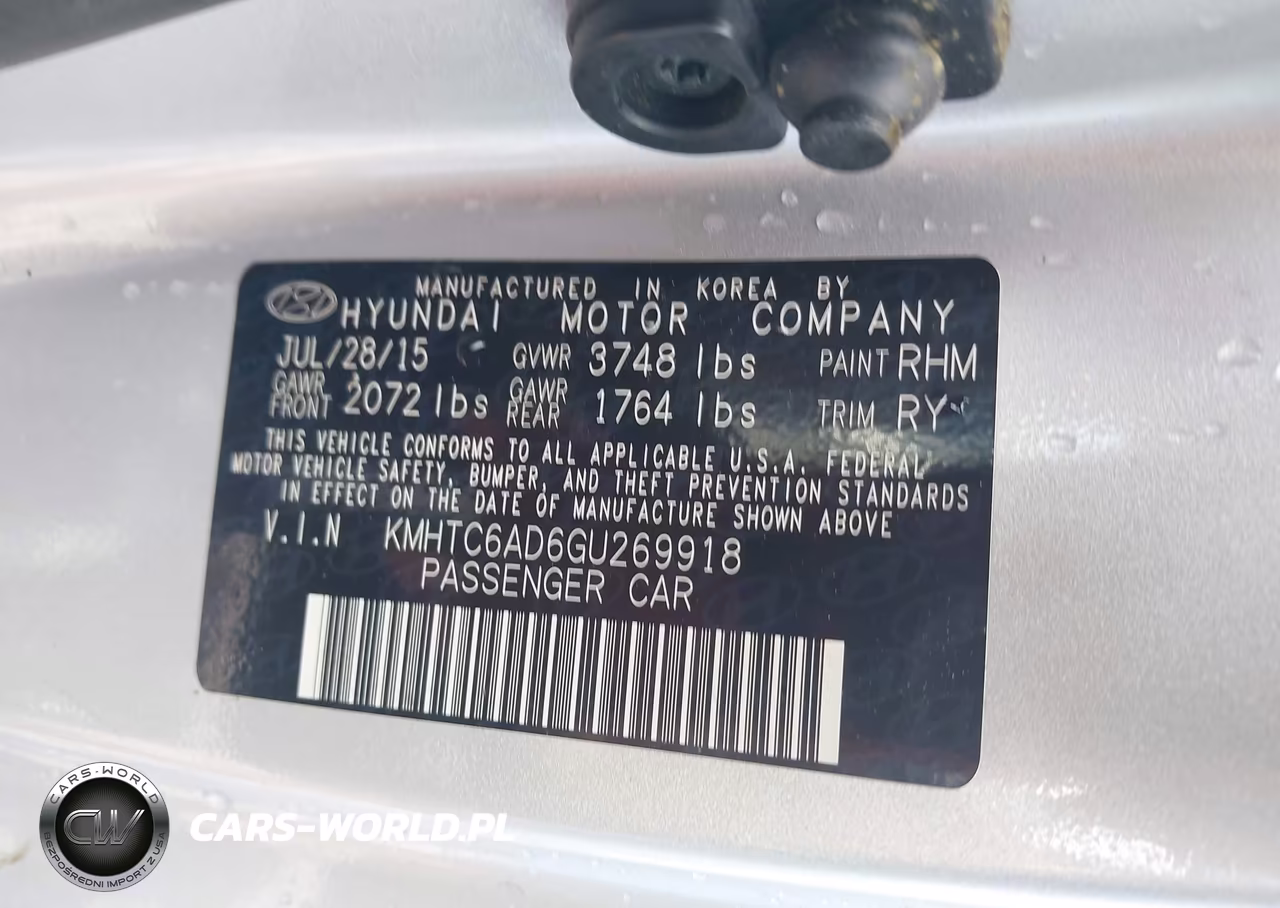 2016 Hyundai Veloster VIN:KMHTC6AD6GU269918 - 9