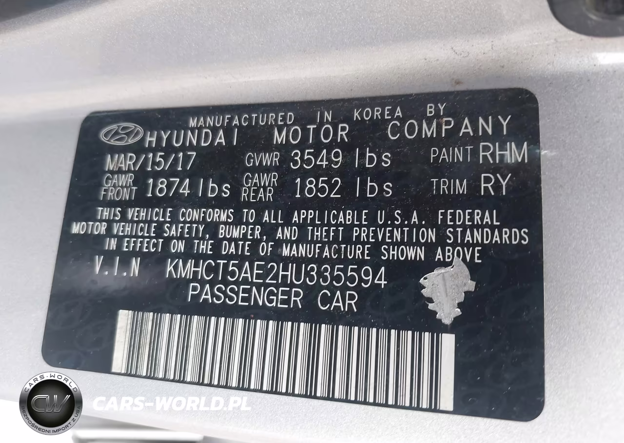 2017 Hyundai Accent Se VIN:KMHCT5AE2HU335594 - 9