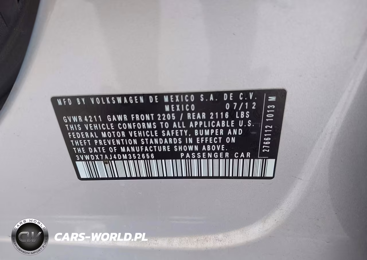 2013 Volkswagen Jetta 2.5L Se VIN:3VWDX7AJ4DM352656 - 9