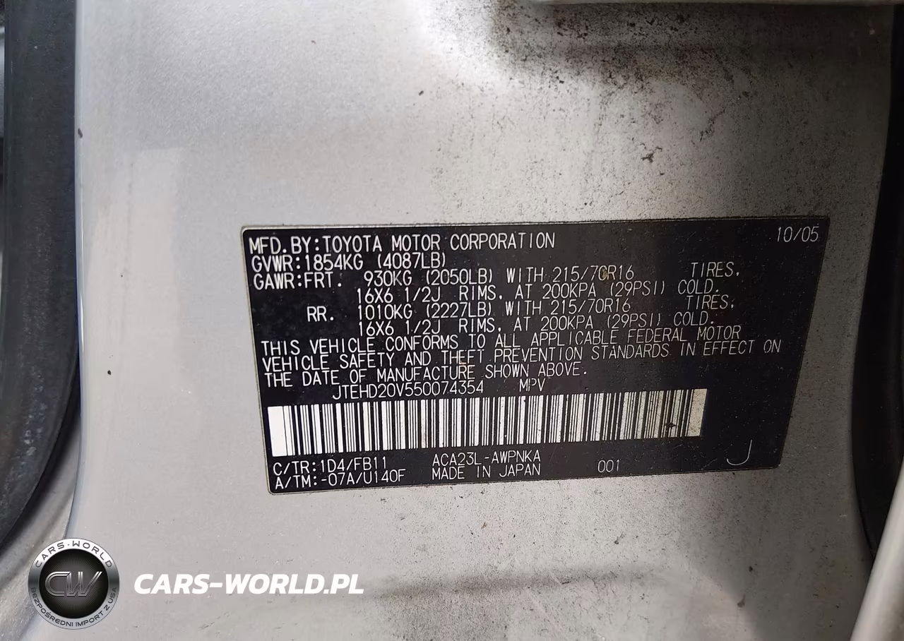 2005 Toyota Rav4 VIN:JTEHD20V550074354 - 9