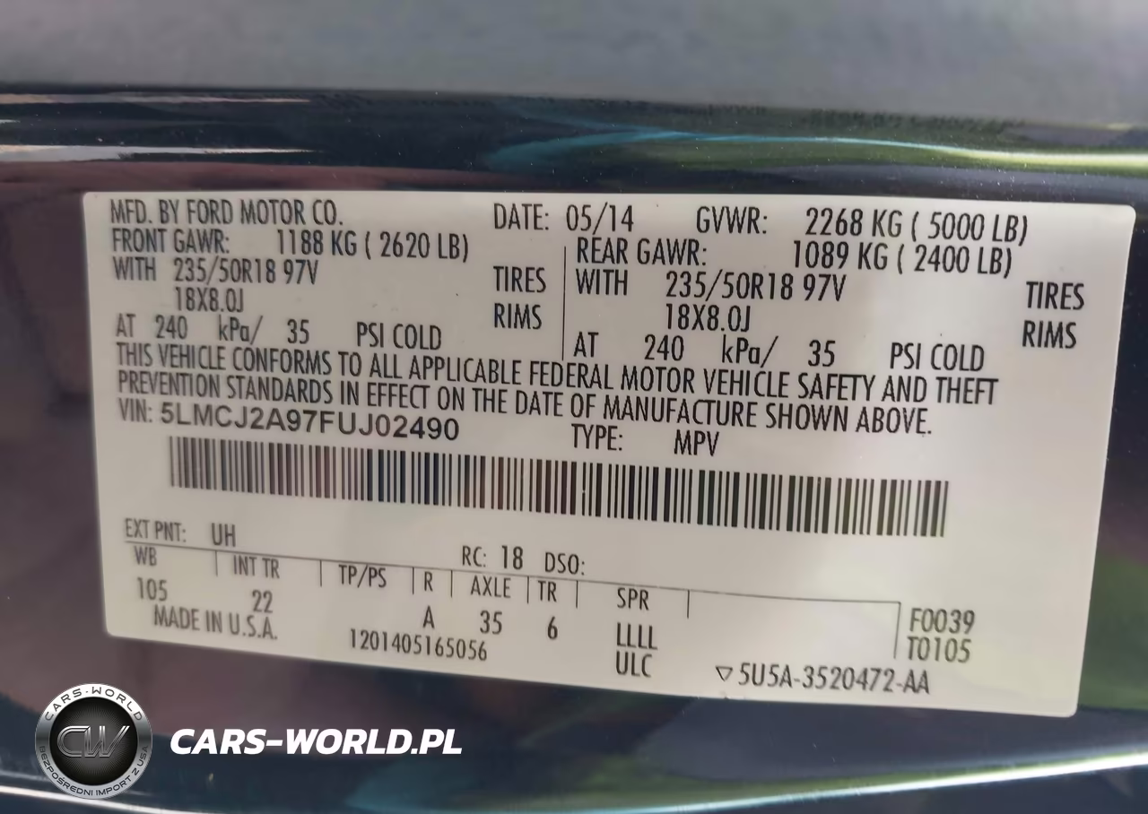 2015 Lincoln Mkc VIN:5LMCJ2A97FUJ02490 - 9