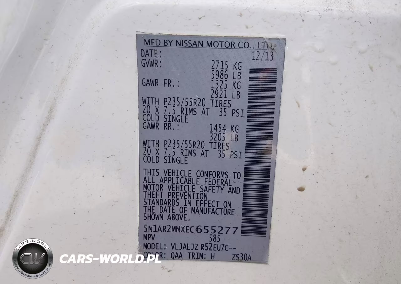 2014 Nissan Pathfinder Platinum VIN:5N1AR2MNXEC655277 - 9
