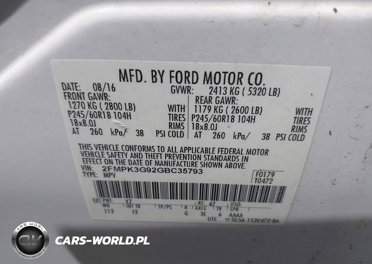 2016 Ford Edge Se VIN:2FMPK3G92GBC35793 - 9