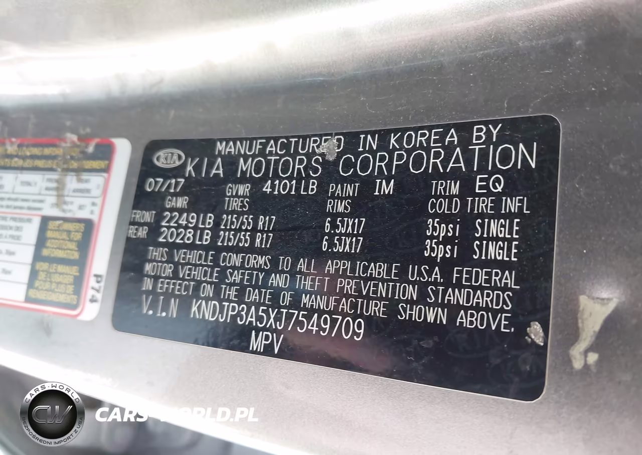2018 Kia Soul + VIN:KNDJP3A5XJ7549709 - 9