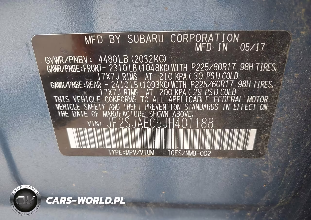 2018 Subaru Forester 2.5I Premium VIN:JF2SJAEC5JH401188 - 9