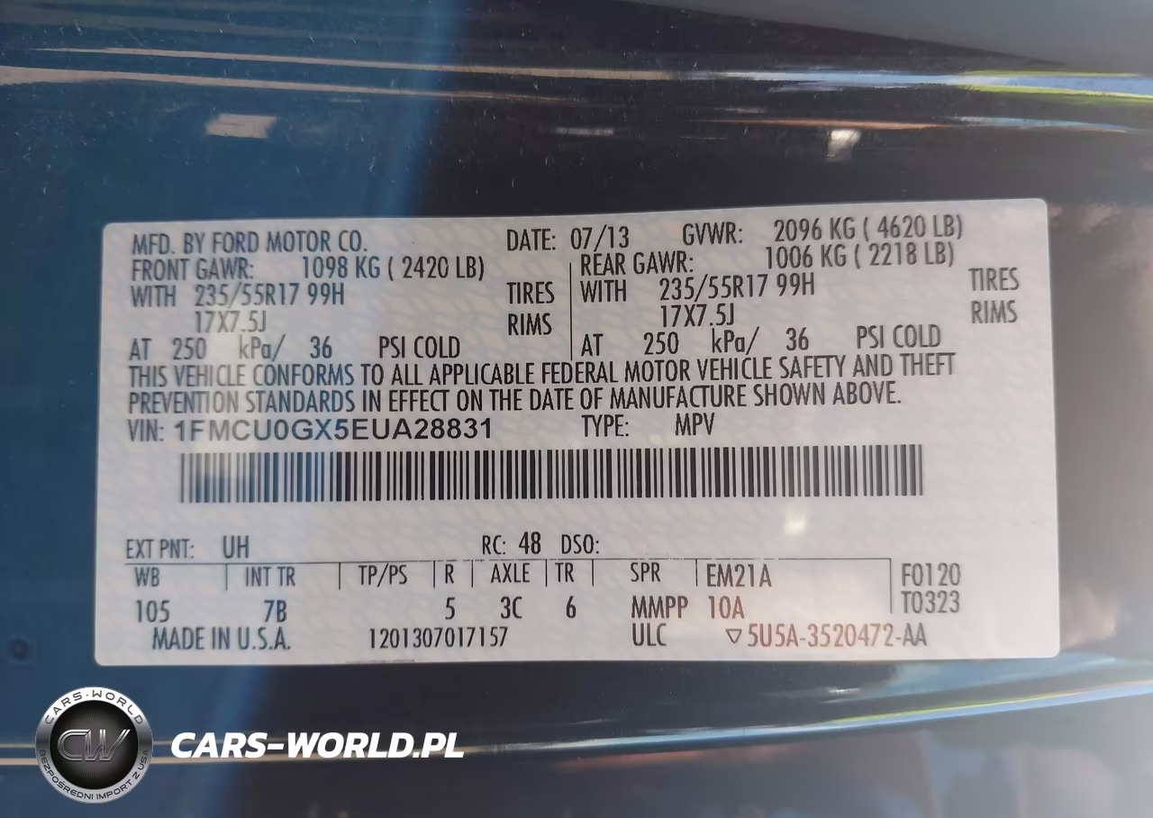 2014 Ford Escape Se VIN:1FMCU0GX5EUA28831 - 9