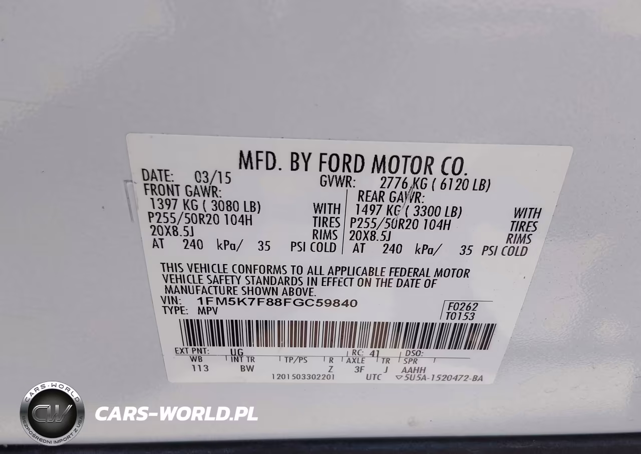 2015 Ford Explorer Limited VIN:1FM5K7F88FGC59840 - 9