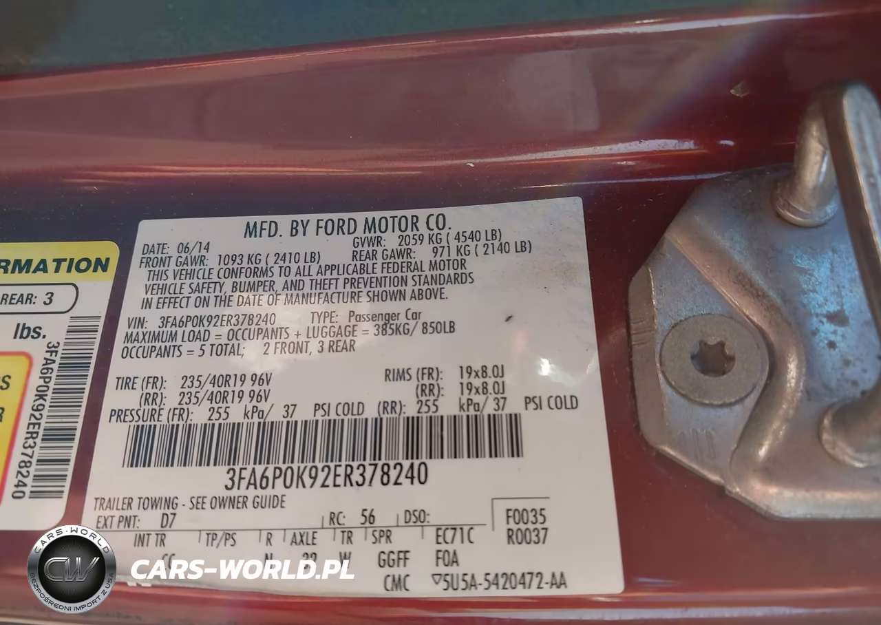 2014 Ford Fusion Titanium VIN:3FA6P0K92ER378240 - 9