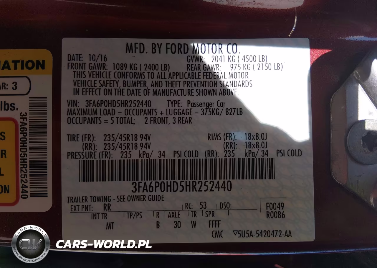 2017 Ford Fusion Se VIN:3FA6P0HD5HR252440 - 9