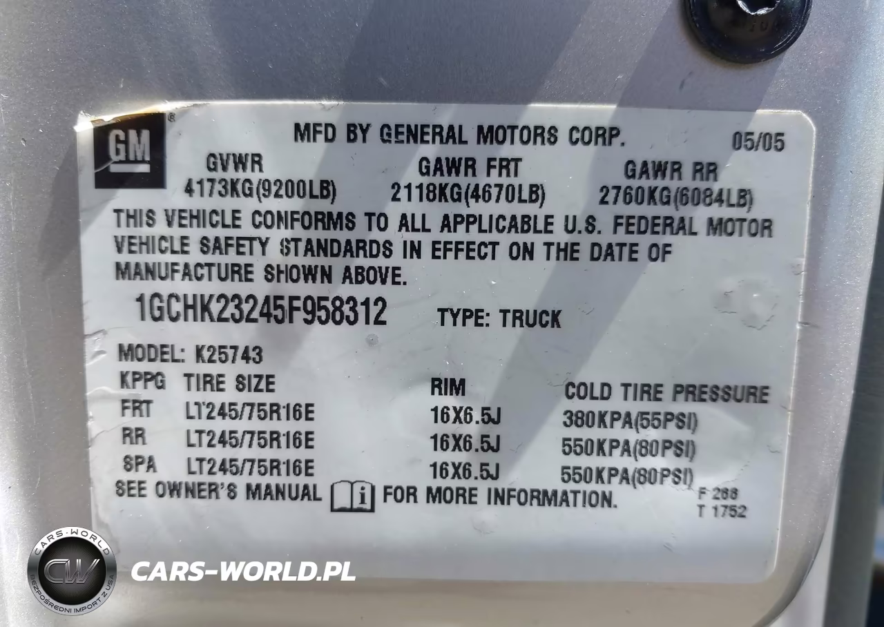 2005 Chevrolet Silverado 2500Hd Ls VIN:1GCHK23245F958312 - 9