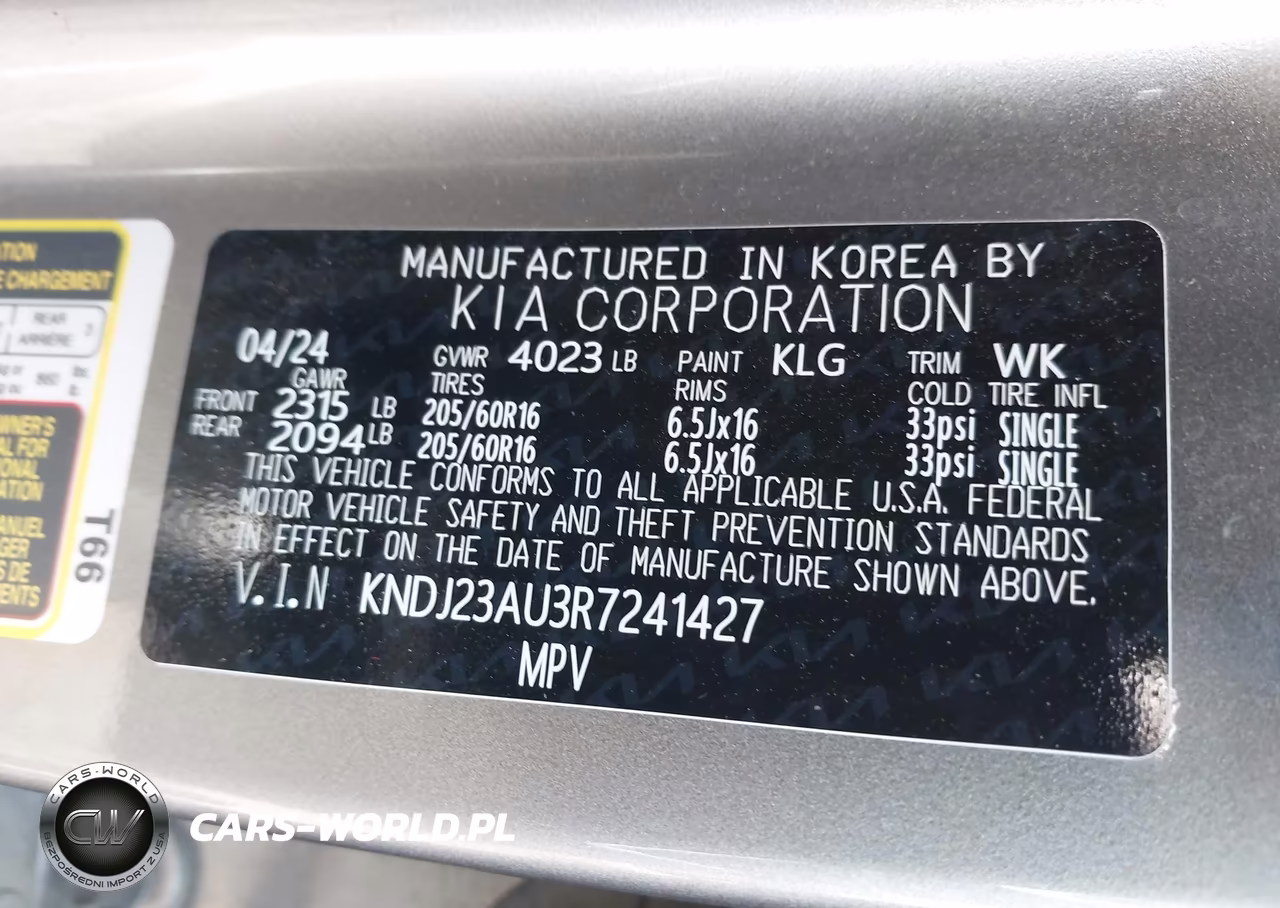 2024 Kia Soul Lx VIN:KNDJ23AU3R7241427 - 9