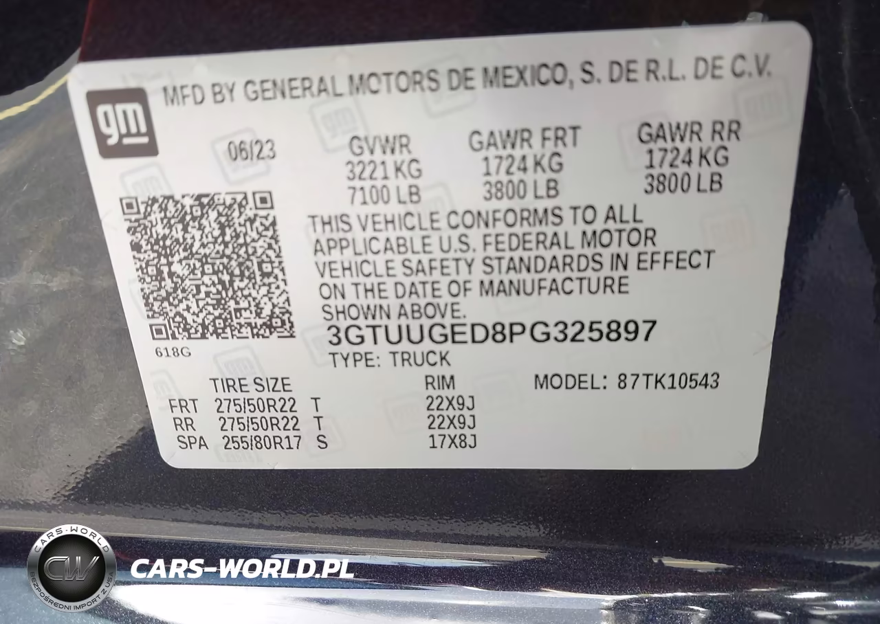 2023 GMC Sierra 1500 4Wd Short Box Denali VIN:3GTUUGED8PG325897 - 9