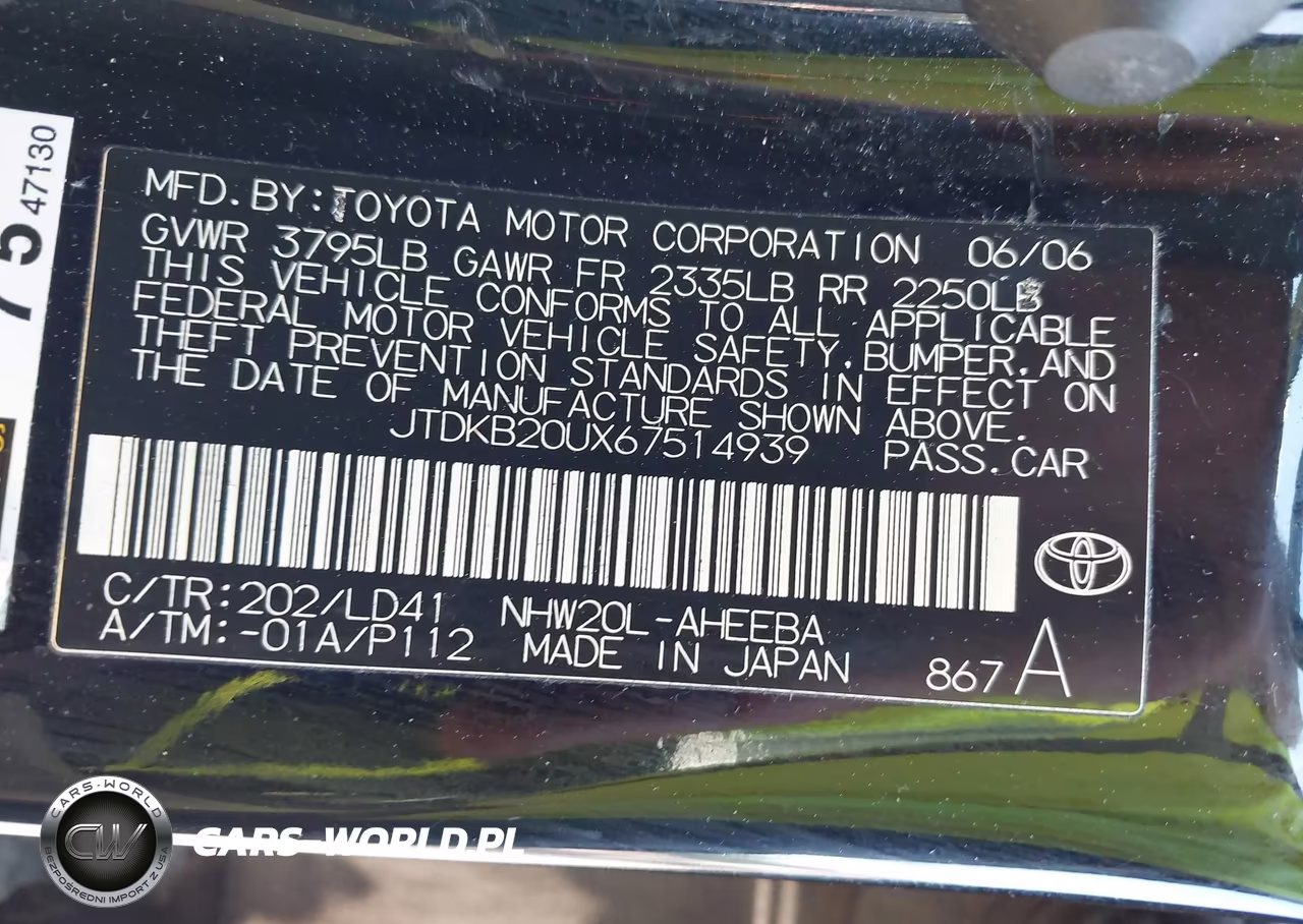 2006 Toyota Prius VIN:JTDKB20UX67514939 - 9