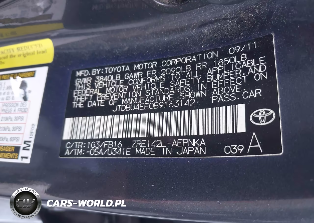 2011 Toyota Corolla Le VIN:JTDBU4EE0B9163142 - 9