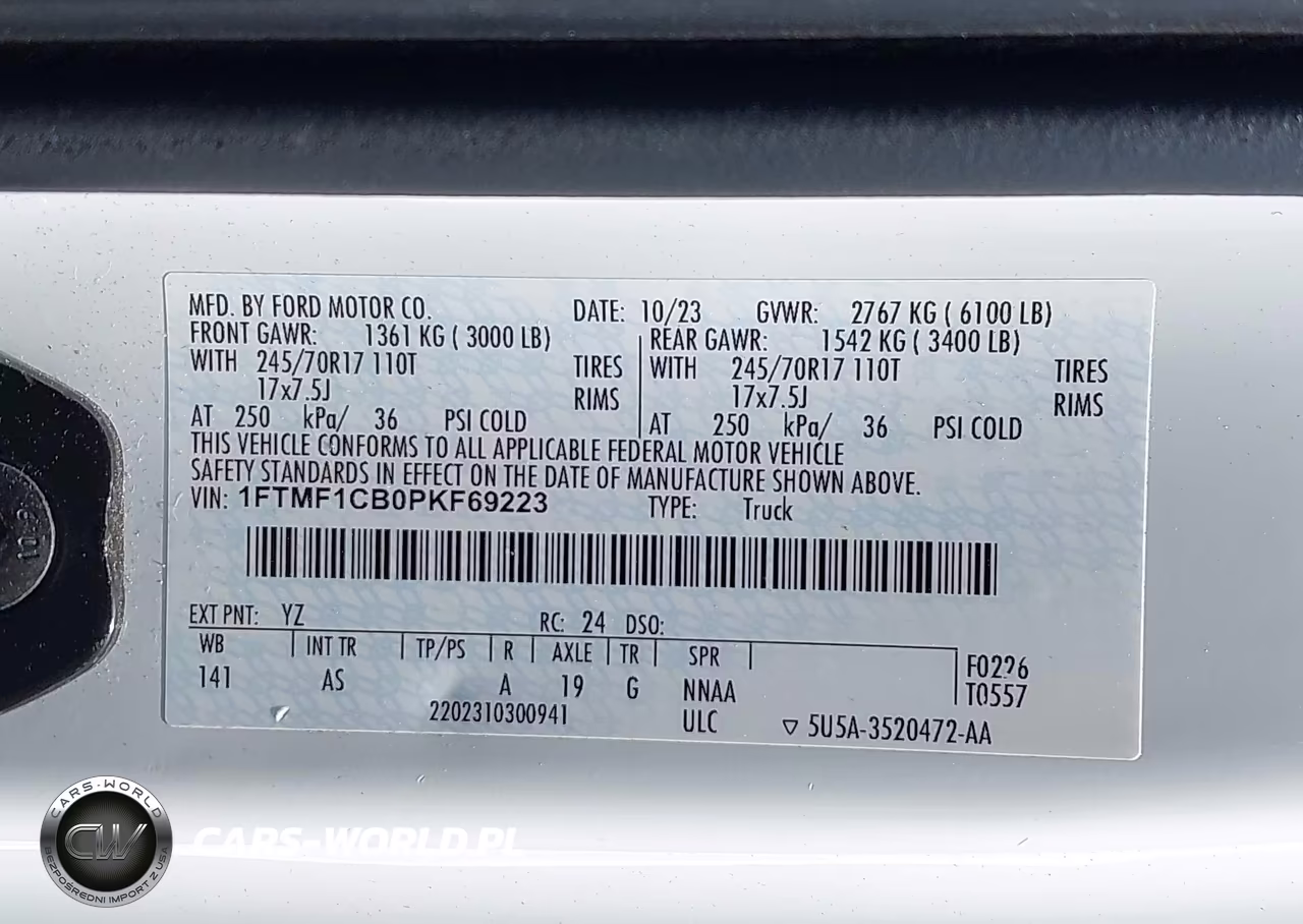 2023 Ford F-150 Xl VIN:1FTMF1CB0PKF69223 - 9