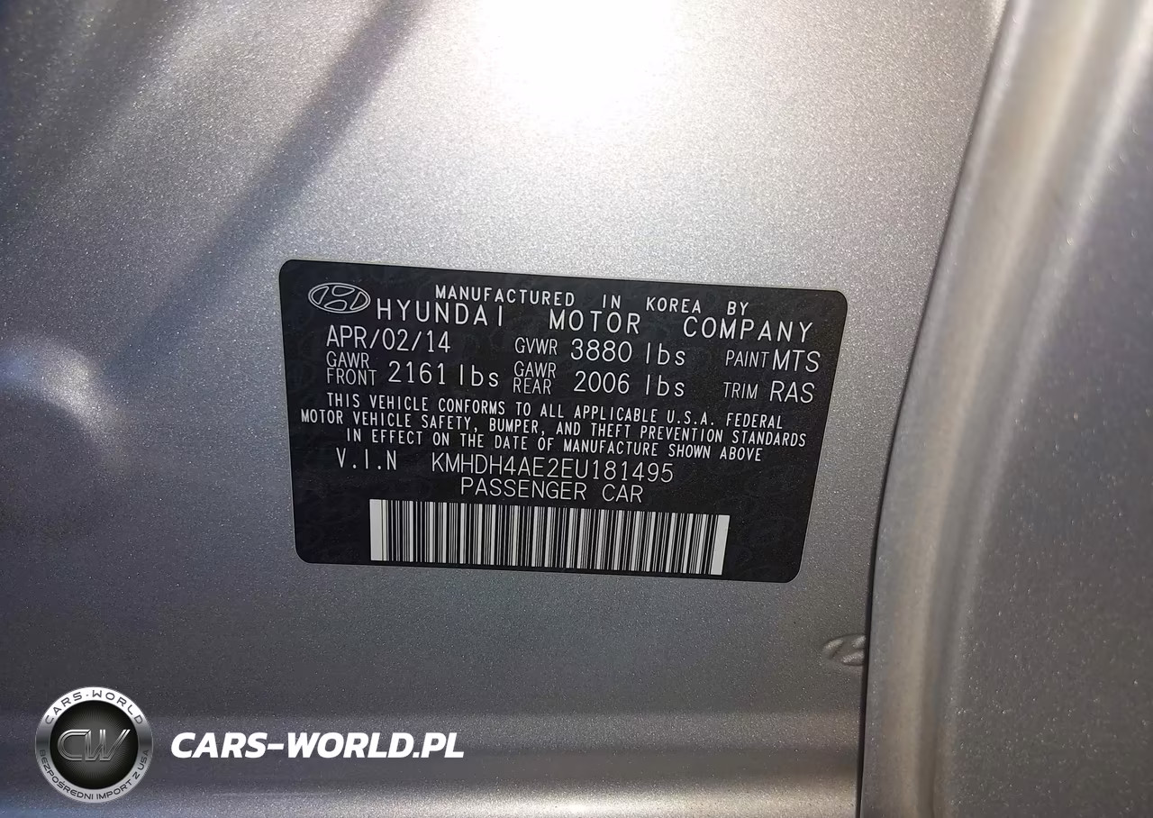 2014 Hyundai Elantra Se VIN:KMHDH4AE2EU181495 - 9