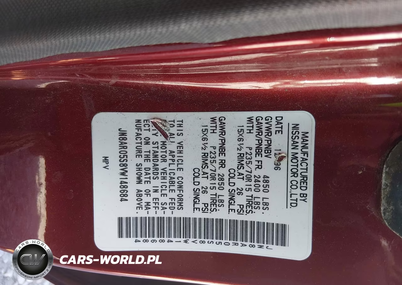 1997 Nissan Pathfinder Le-Xe VIN:JN8AR05S8VW148684 - 9