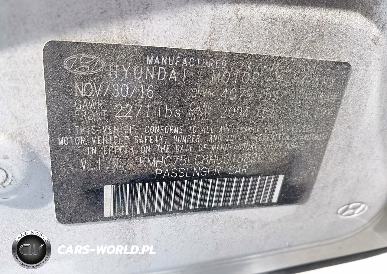 2017 Hyundai Ioniq Hybrid Sel VIN:KMHC75LC8HU018886 - 9