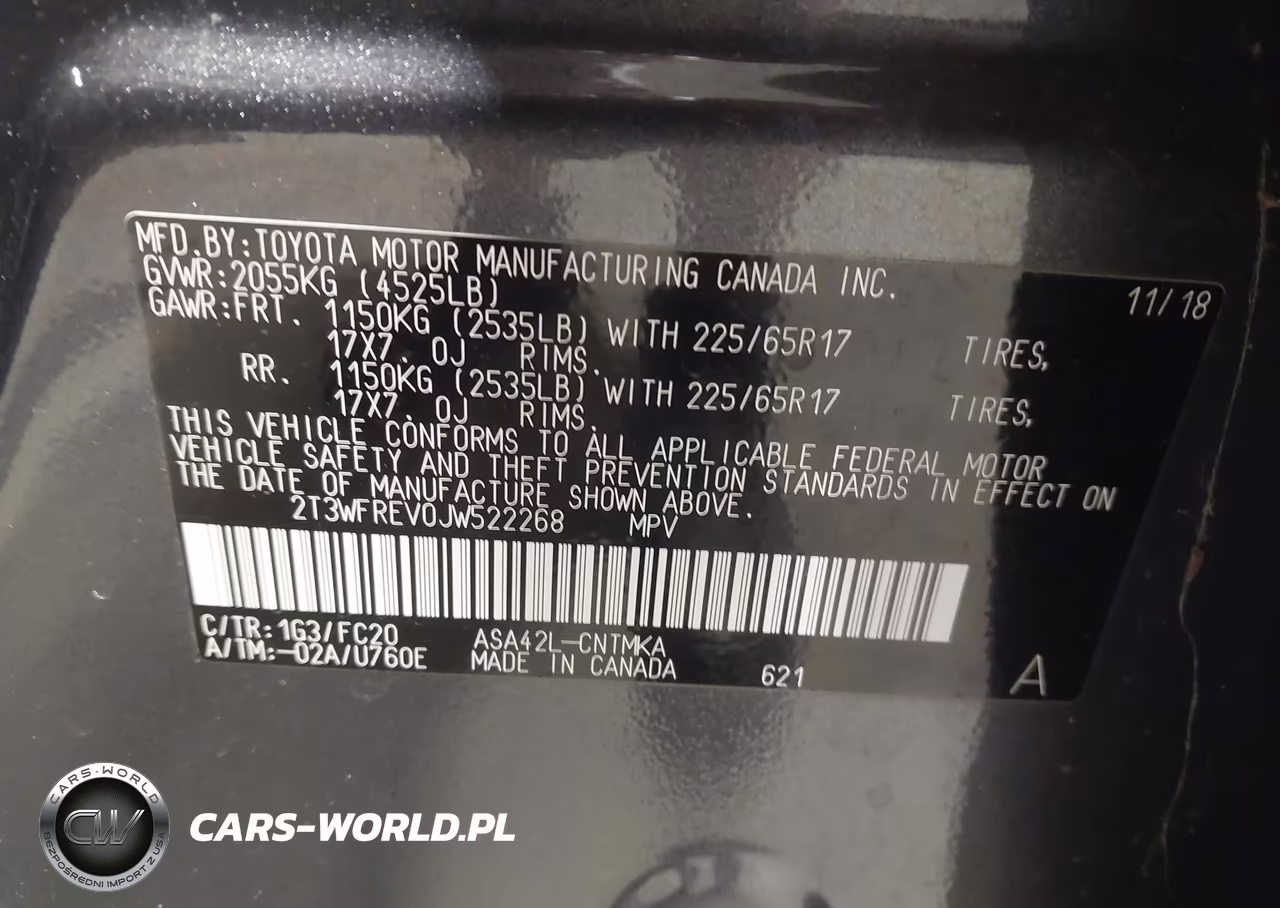 2018 Toyota Rav4 Xle VIN:2T3WFREV0JW522268 - 9