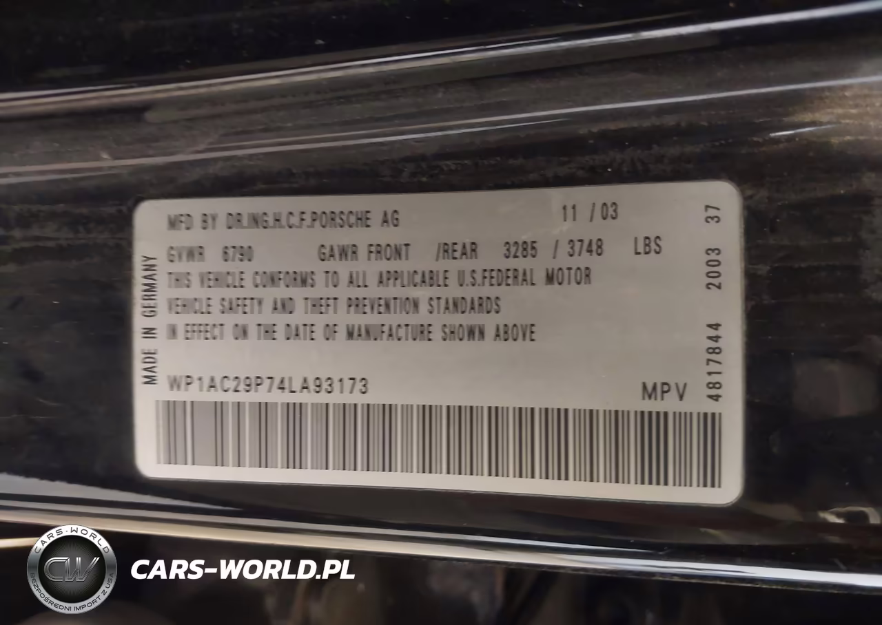 2004 Porsche Cayenne Turbo VIN:WP1AC29P74LA93173 - 9
