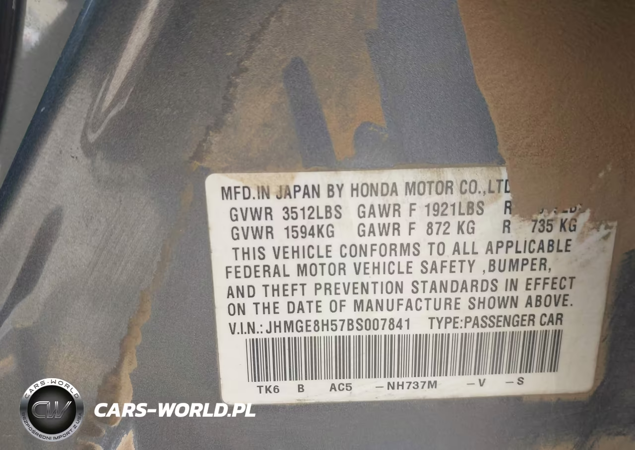 2011 Honda Fit Sport VIN:JHMGE8H57BS007841 - 9