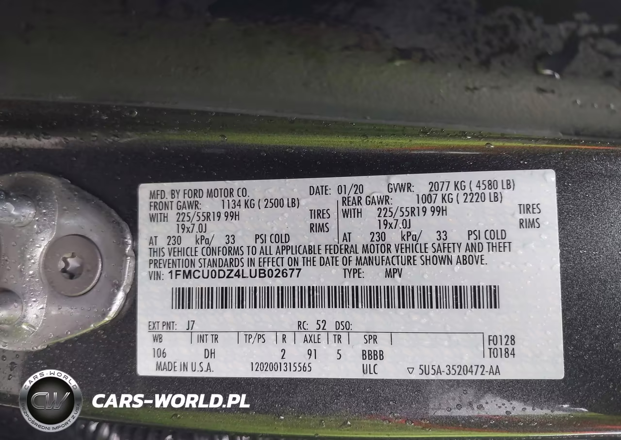 2020 Ford Escape Titanium Hybrid VIN:1FMCU0DZ4LUB02677 - 9