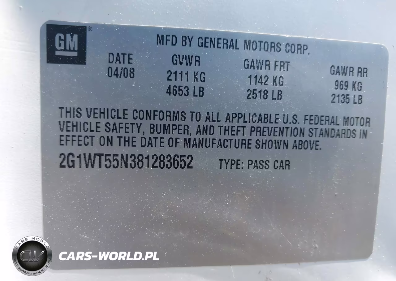 2008 Chevrolet Impala Lt VIN:2G1WT55N381283652 - 9