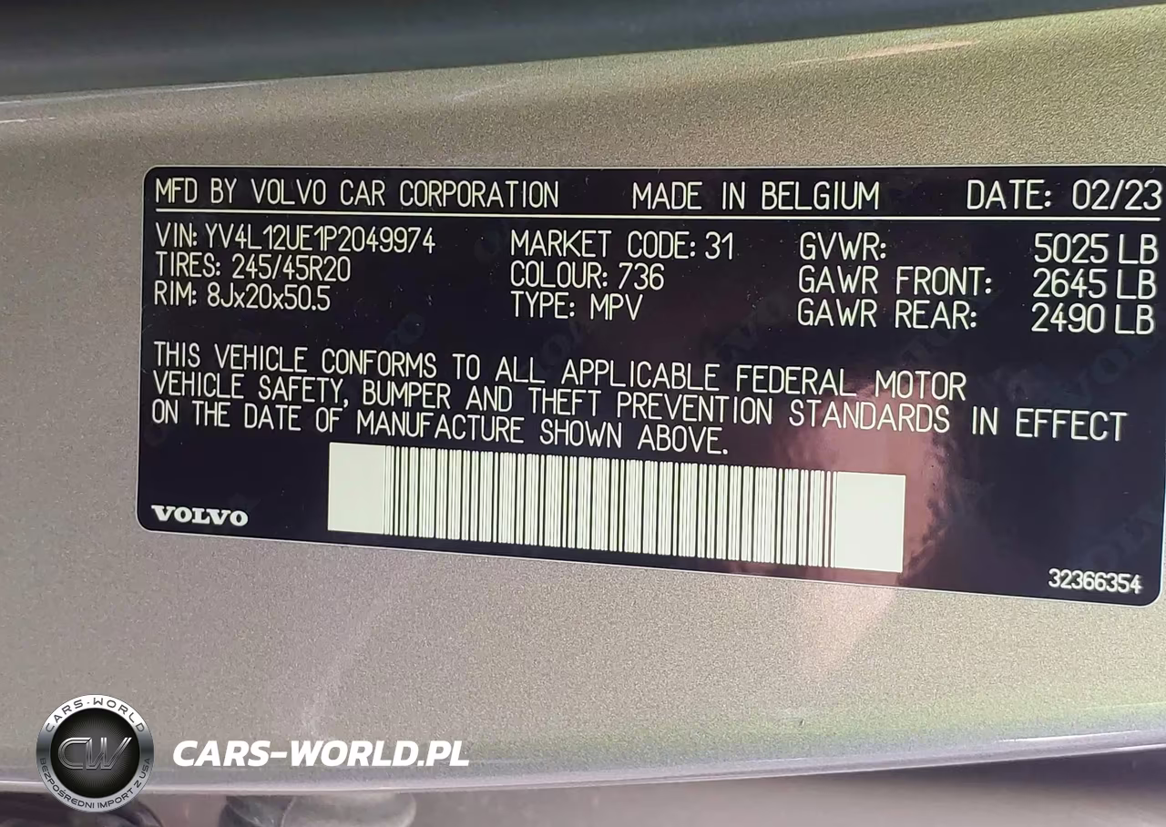 2023 Volvo Xc40 B5 Plus Bright Theme VIN:YV4L12UE1P2049974 - 9