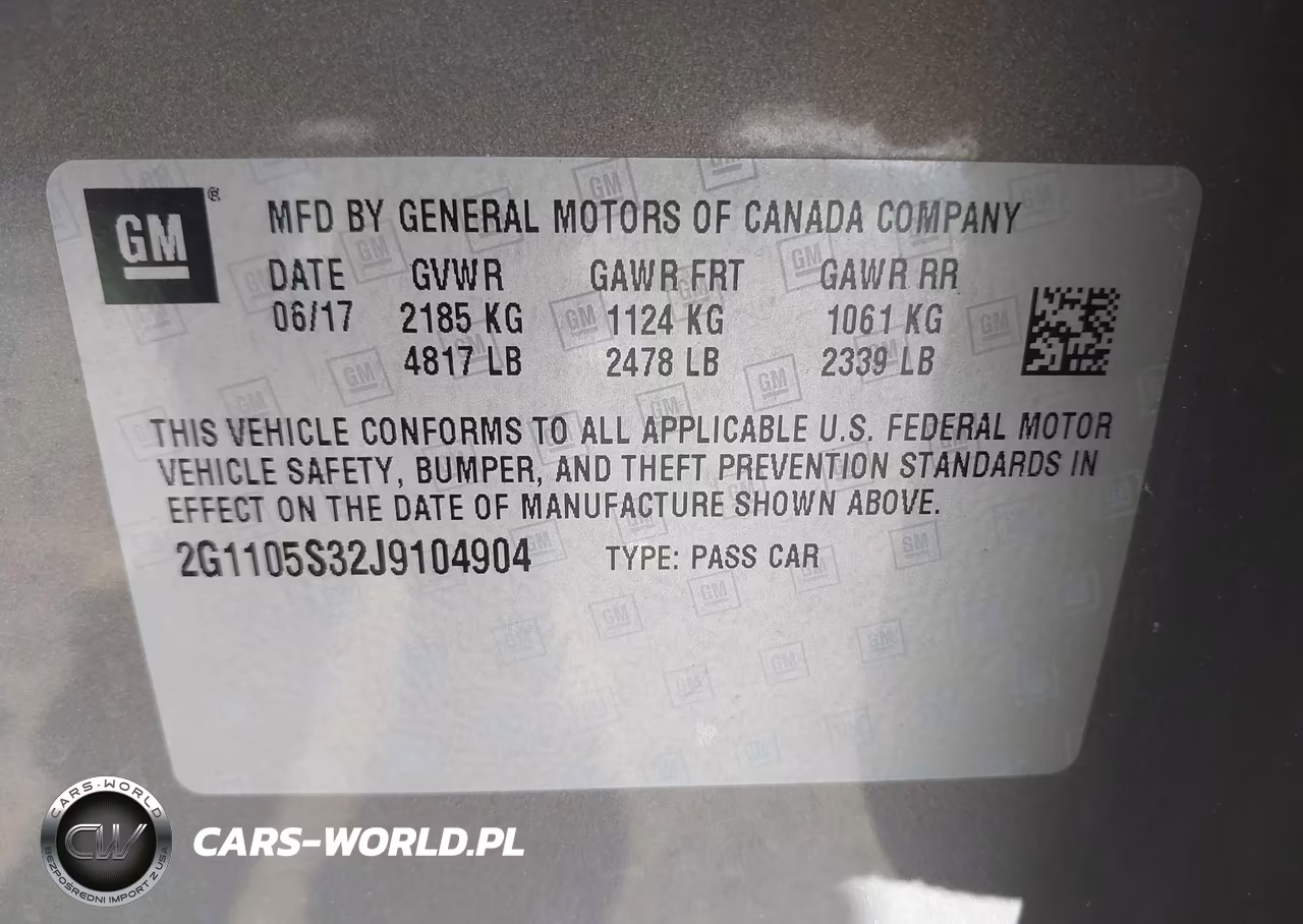 2018 Chevrolet Impala 1Lt VIN:2G1105S32J9104904 - 9