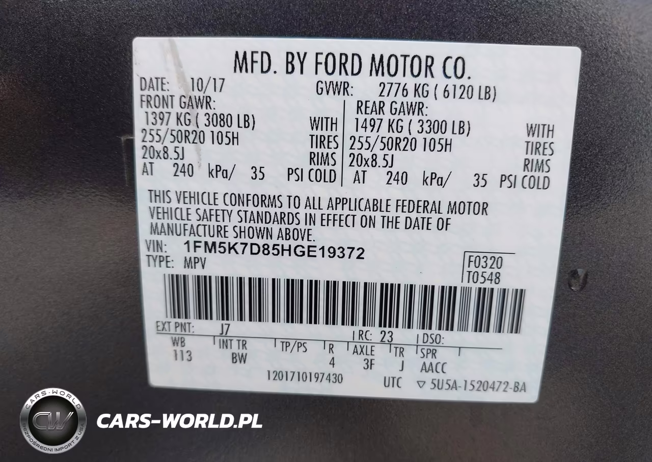 2017 Ford Explorer Xlt VIN:1FM5K7D85HGE19372 - 9