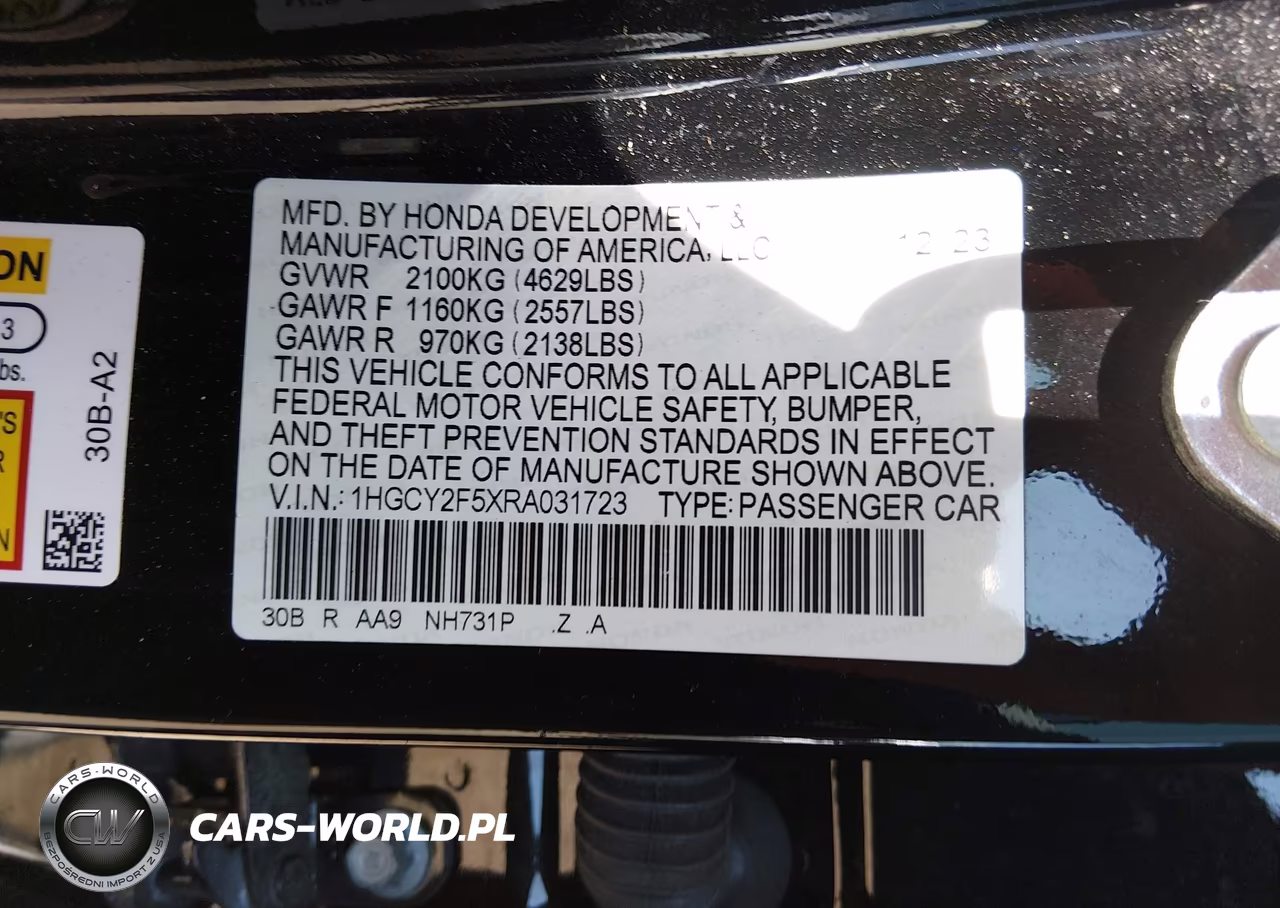 2024 Honda Accord Hybrid Sport VIN:1HGCY2F5XRA031723 - 9