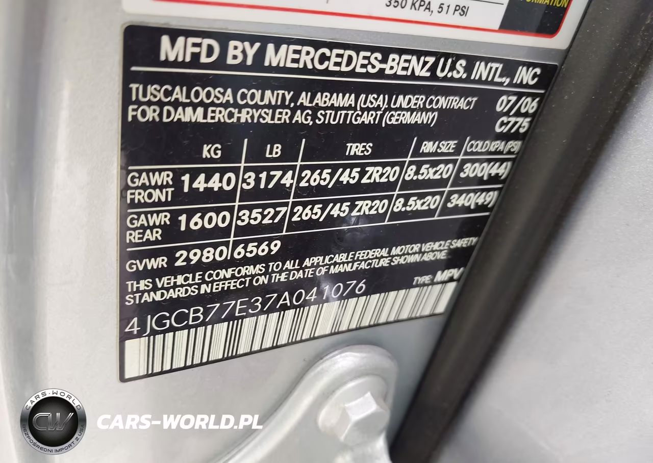2007 Mercedes-Benz R 63 Amg 4Matic VIN:4JGCB77E37A041076 - 9