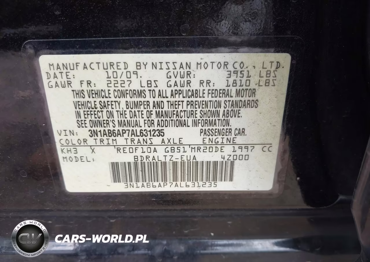 2010 Nissan Sentra 2.0S VIN:3N1AB6AP7AL631235 - 9