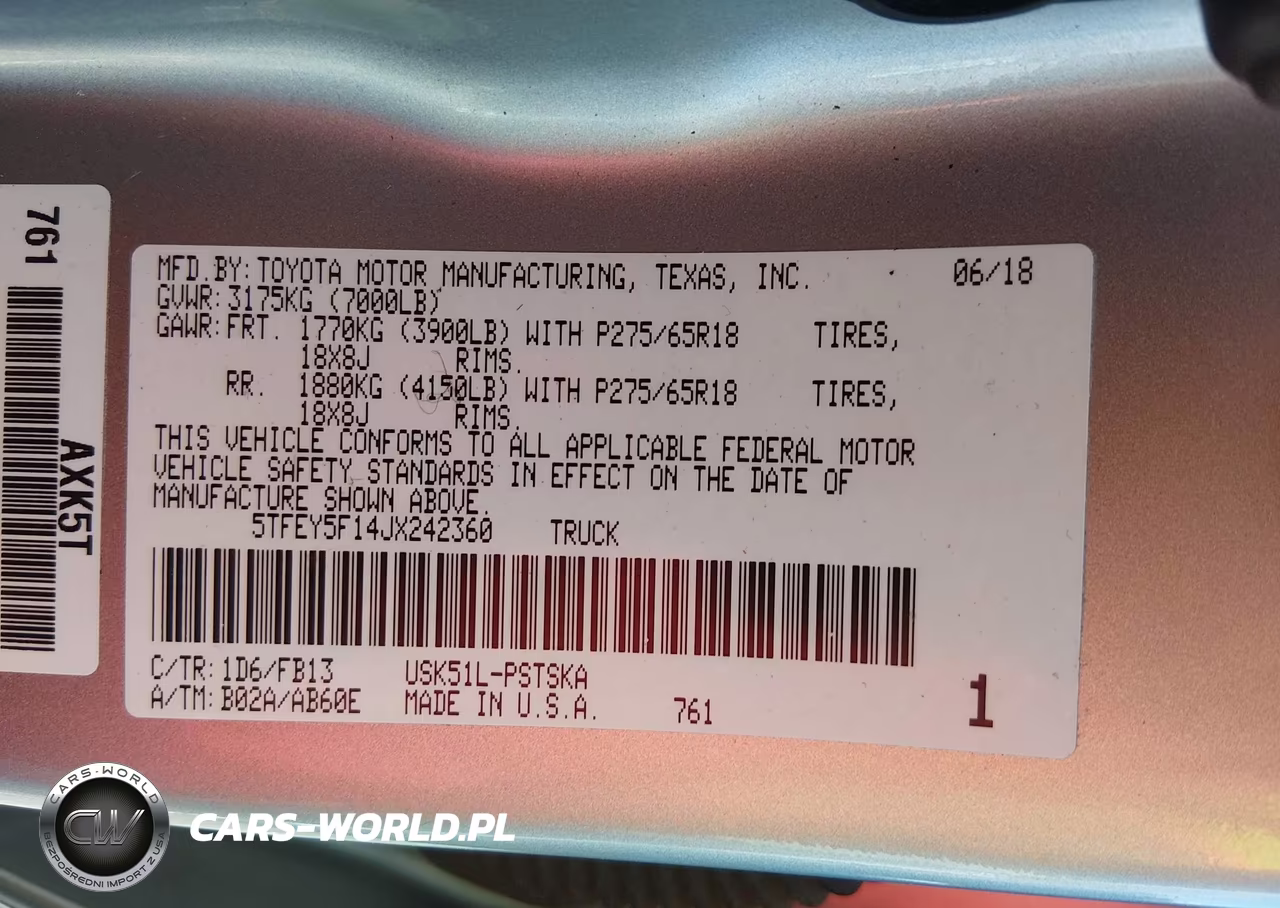 2018 Toyota Tundra Sr5 5.7L V8 VIN:5TFEY5F14JX242360 - 9