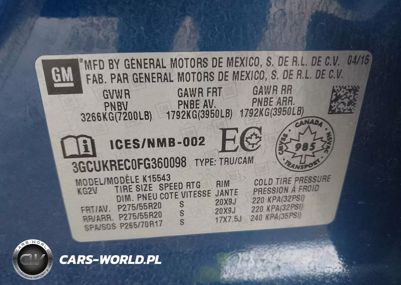 2015 Chevrolet Silverado 1500 Lt VIN:3GCUKREC0FG360098 - 9