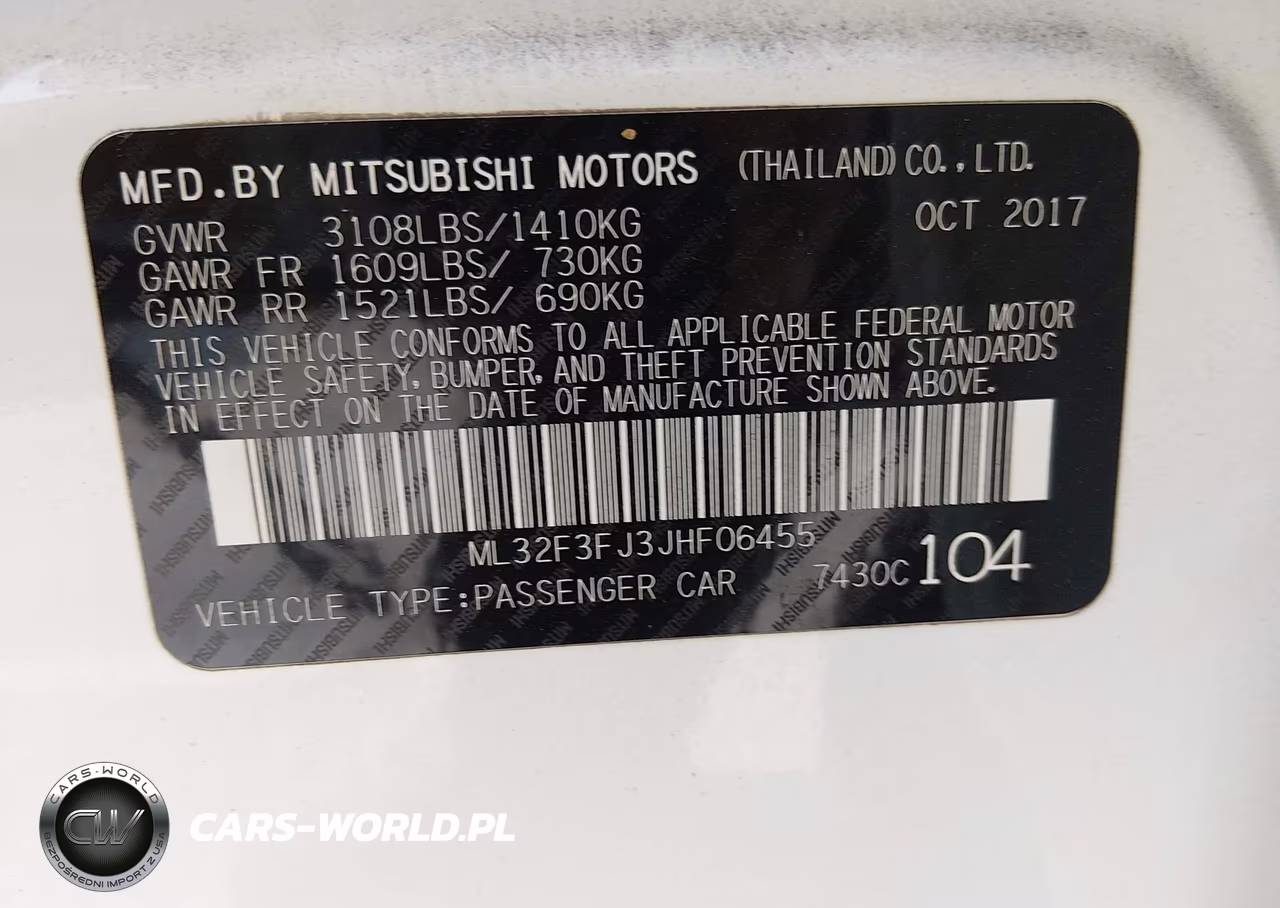 2018 Mitsubishi Mirage G4 Es VIN:ML32F3FJ3JHF06455 - 9