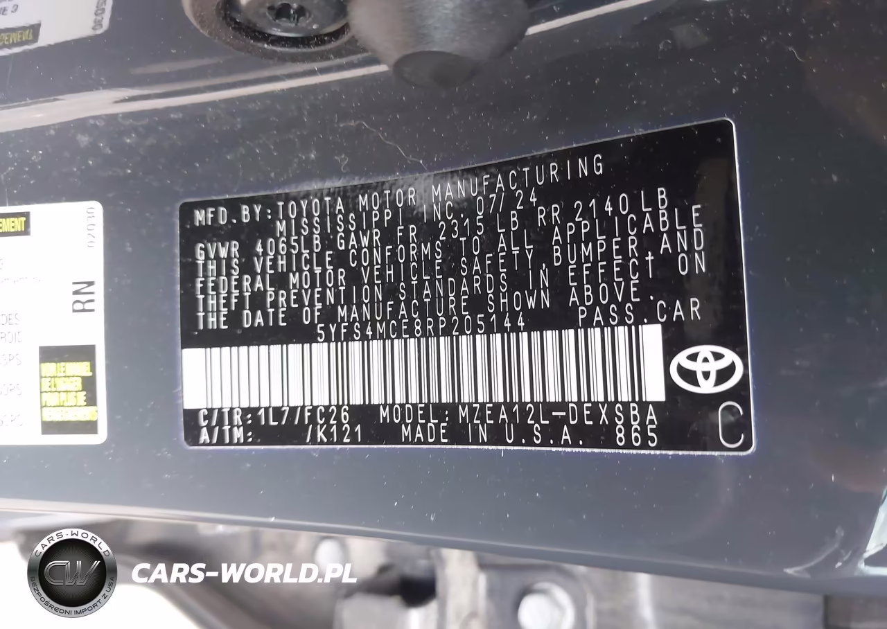 2024 Toyota Corolla Se VIN:5YFS4MCE8RP205144 - 9