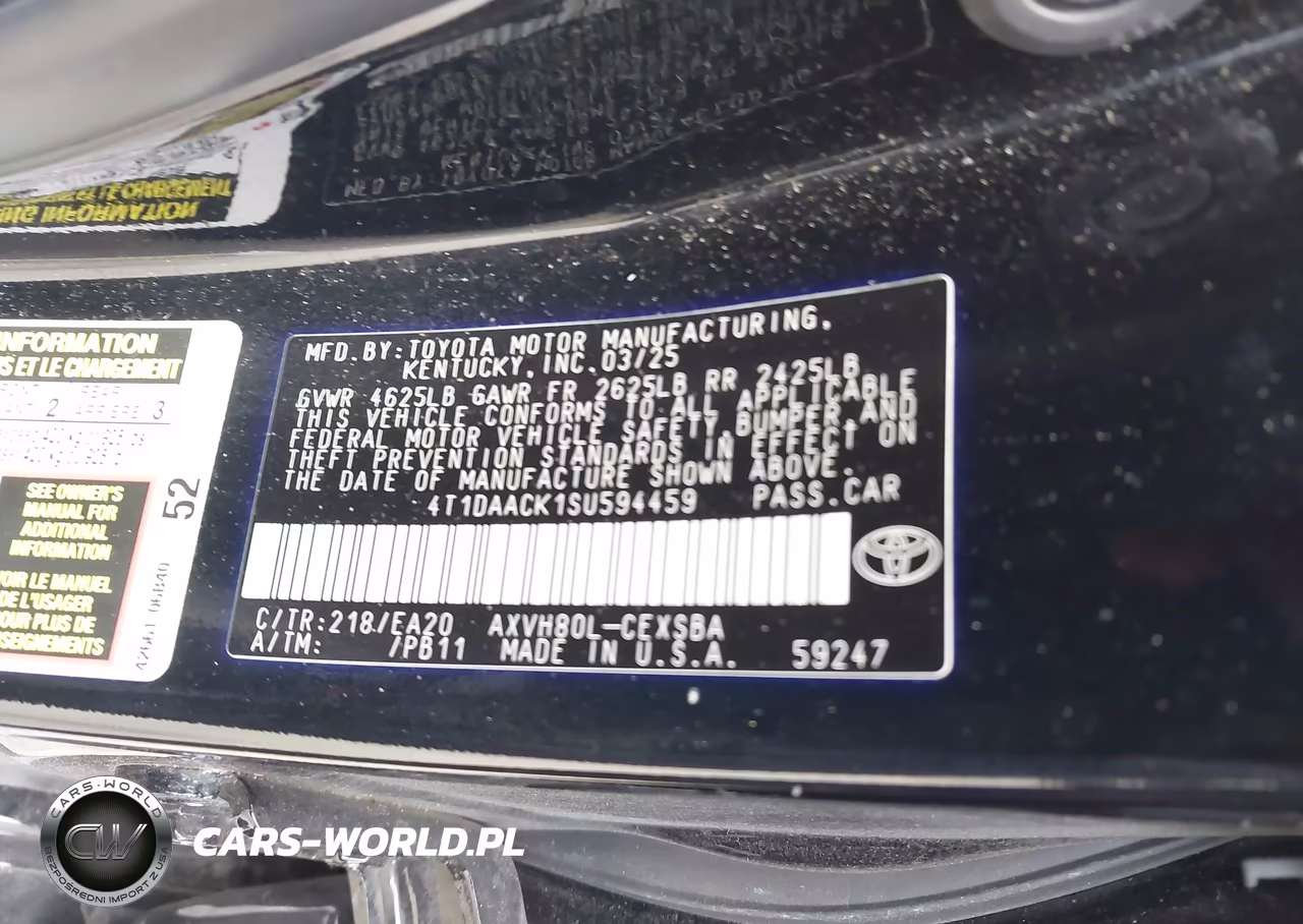 2025 Toyota Camry Se VIN:4T1DAACK1SU594459 - 9