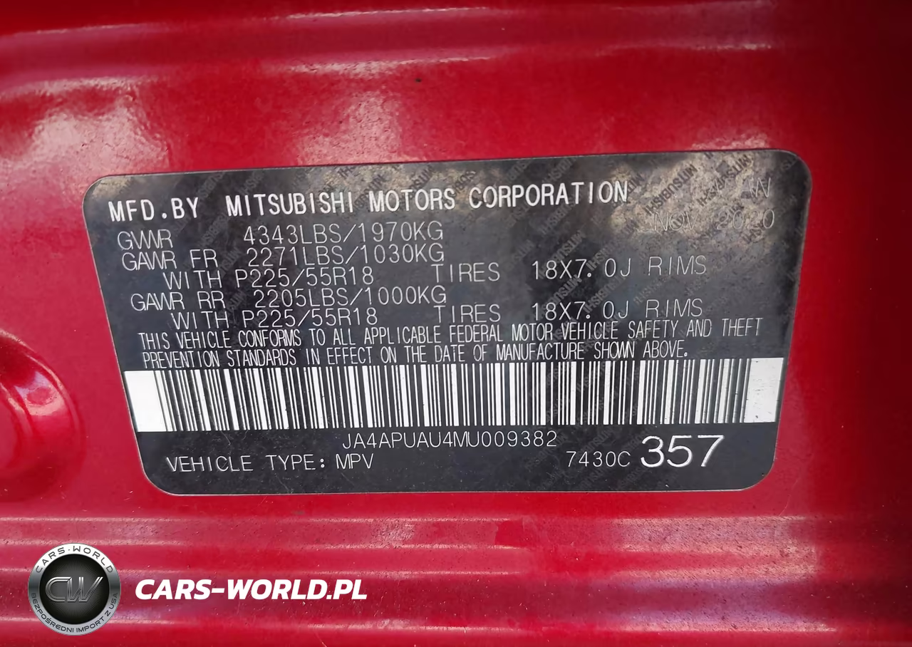 2021 Mitsubishi Outlander Sport 2.0 Be 2Wd-2.0 Es 2Wd-2.0 Le 2Wd-2.0 S 2Wd VIN:JA4APUAU4MU009382 - 9