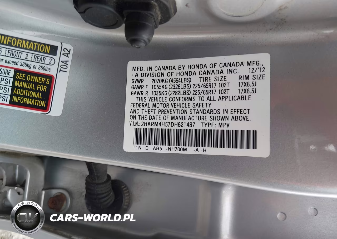 2013 Honda Cr-V Ex VIN:2HKRM4H57DH621487 - 9