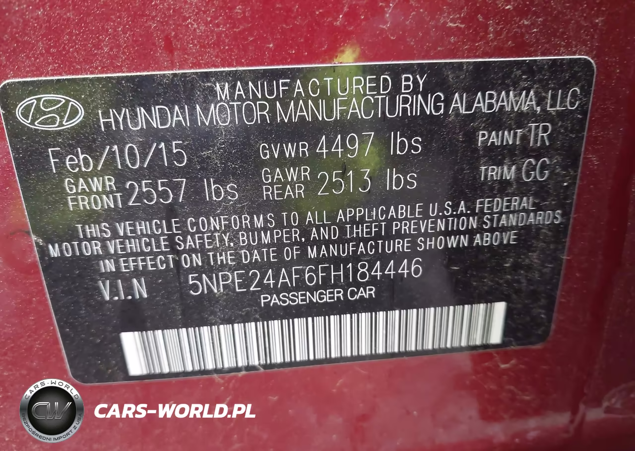 2015 Hyundai Sonata Se VIN:5NPE24AF6FH184446 - 9