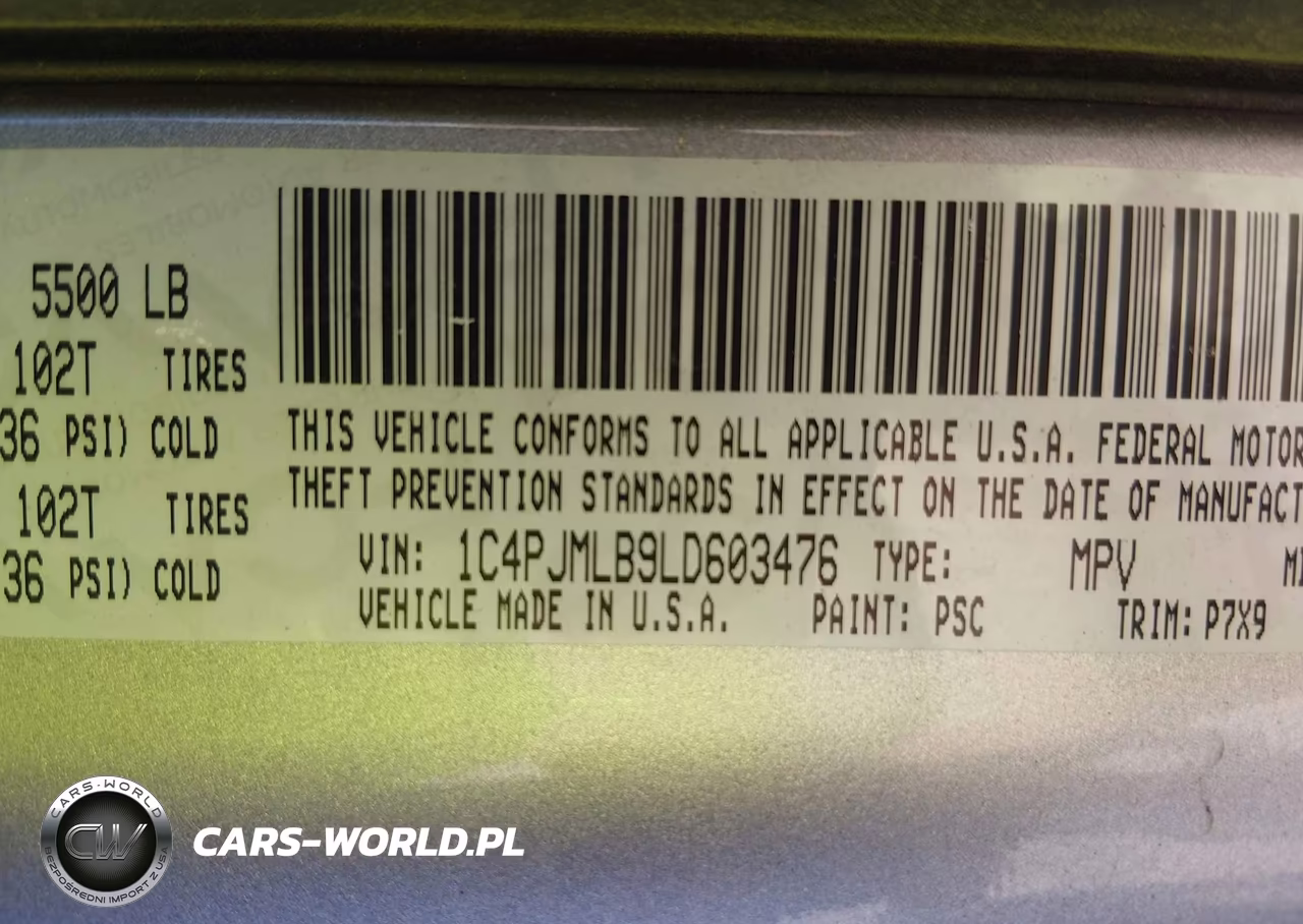 2020 Jeep Cherokee Latitude Plus 4X4 VIN:1C4PJMLB9LD603476 - 9