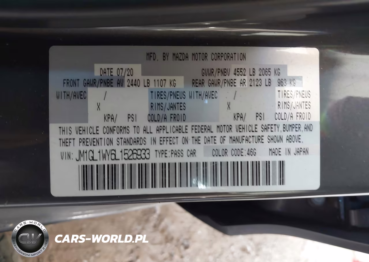 2020 Mazda Mazda6 Grand Touring Reserve VIN:JM1GL1WY6L1526933 - 9