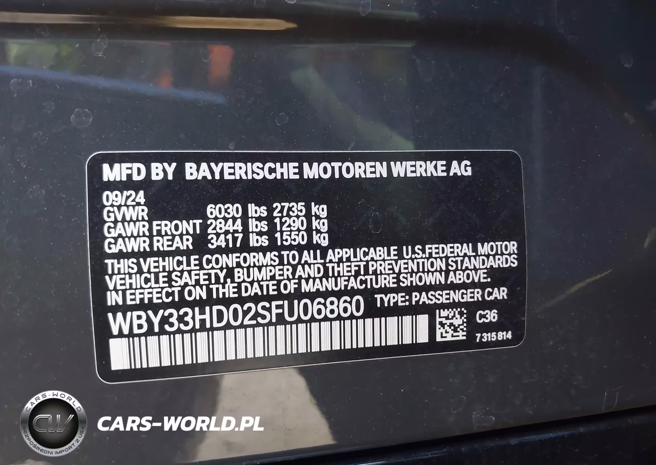 2025 BMW I4 Gran Coupe M50 VIN:WBY33HD02SFU06860 - 9