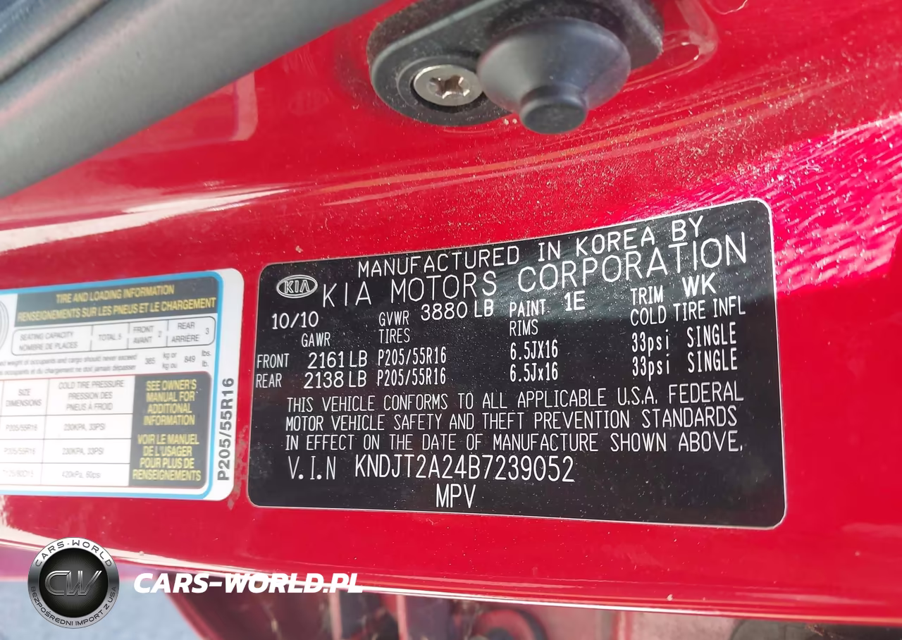 2011 Kia Soul + VIN:KNDJT2A24B7239052 - 9