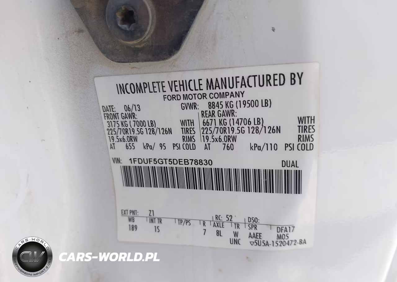 2013 Ford F-550 Chassis Xl VIN:1FDUF5GT5DEB78830 - 9